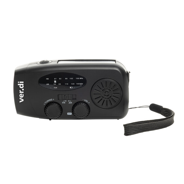 Notfallradio mit Solarpanel und Handkurbel