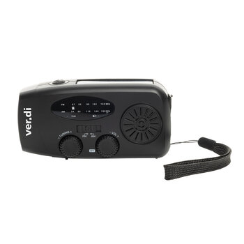 Notfallradio mit Solarpanel und Handkurbel